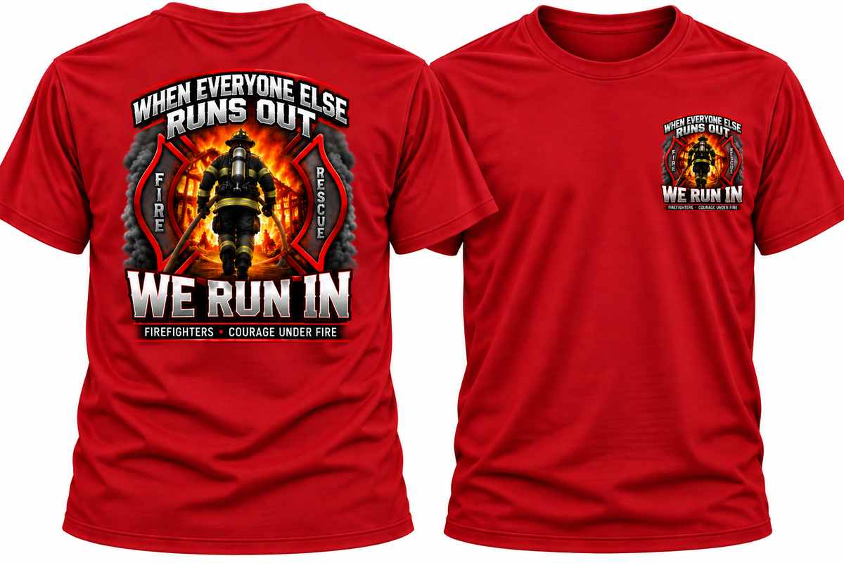 We Run in Fire Fighter Shirt