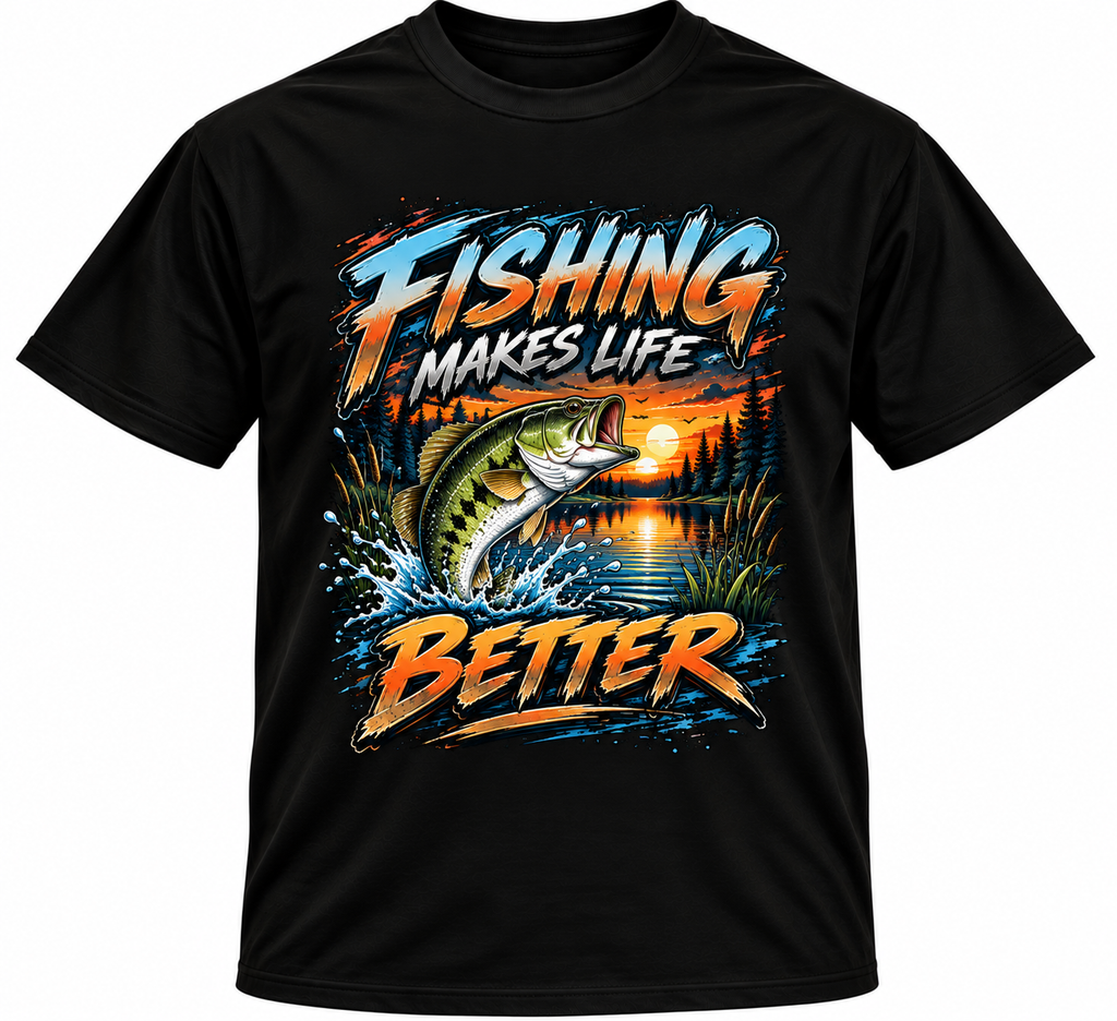 Fishing Makes Life Better T Shirt